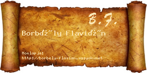 Borbély Flavián névjegykártya